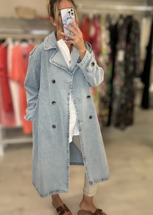 denim trenchecoat  Thumb