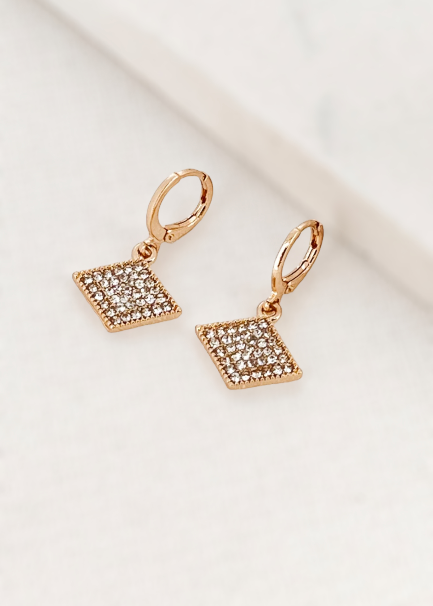 Gladrags | Envy diamanté drop earring gold